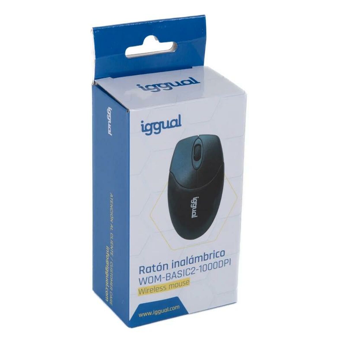 Schnurlose Mouse iggual WOM-BASIC Schwarz (1 Stück)